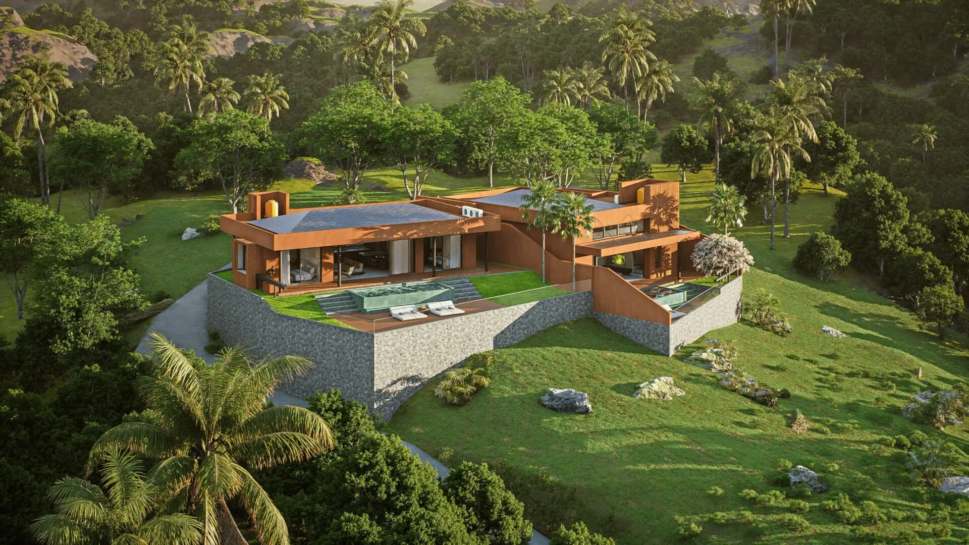 Villa Volcano Whisper volcanic architecture - Manon Design Studio