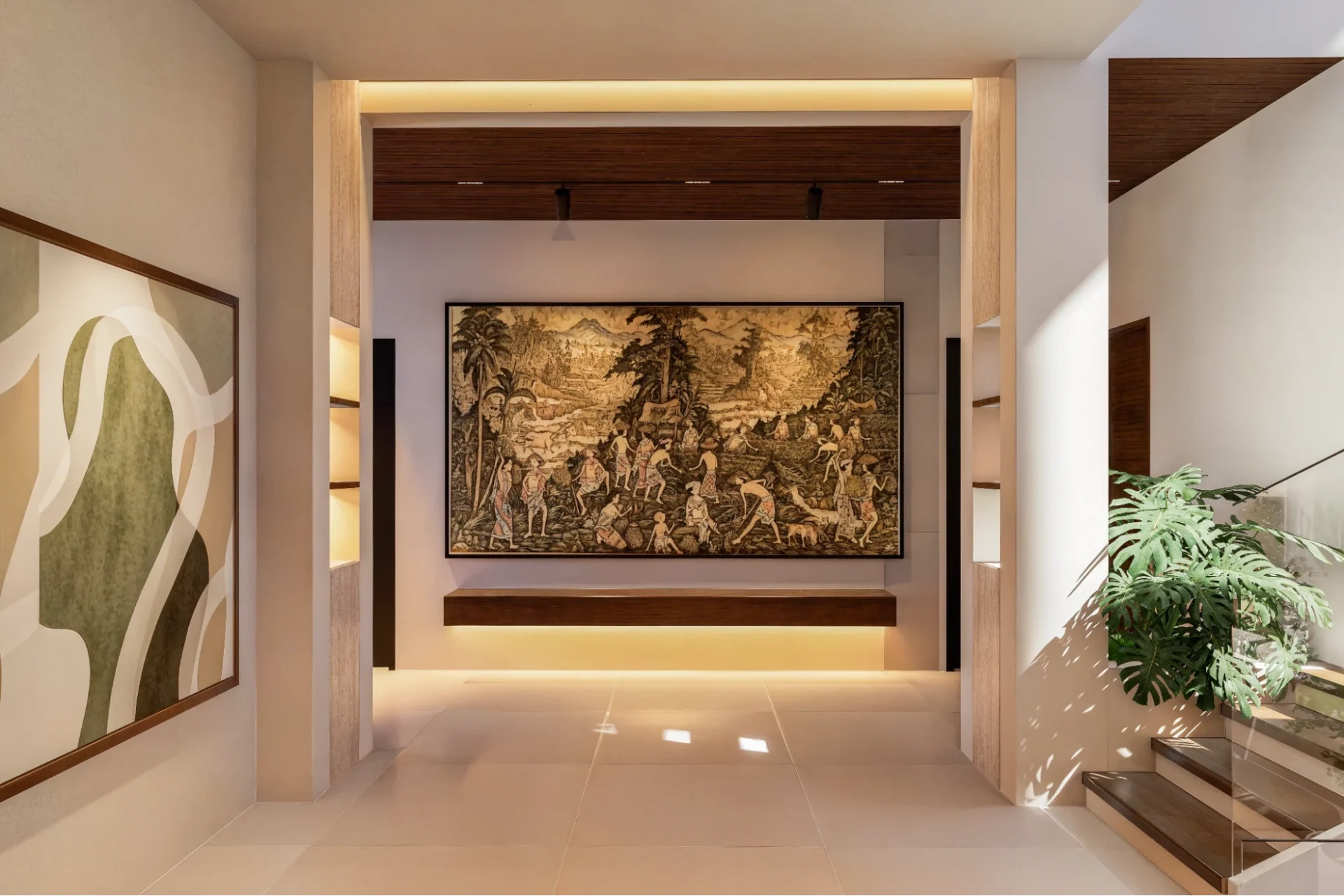 white minimalist hallway