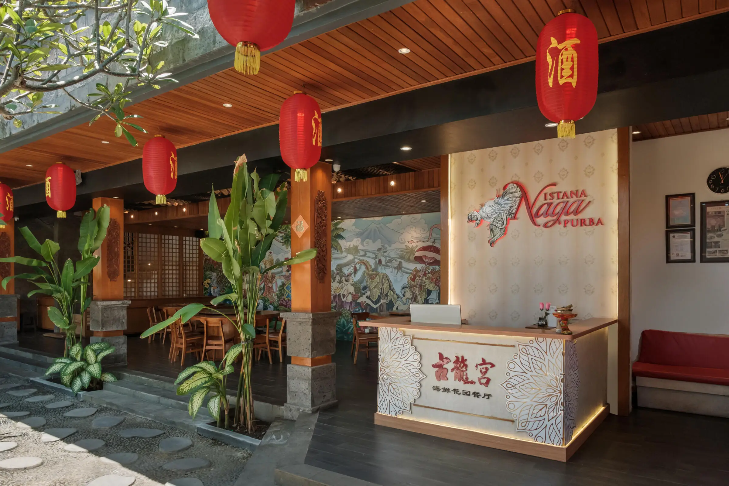 Istana Naga Purba Features Restaurant Architecture in Bali 12