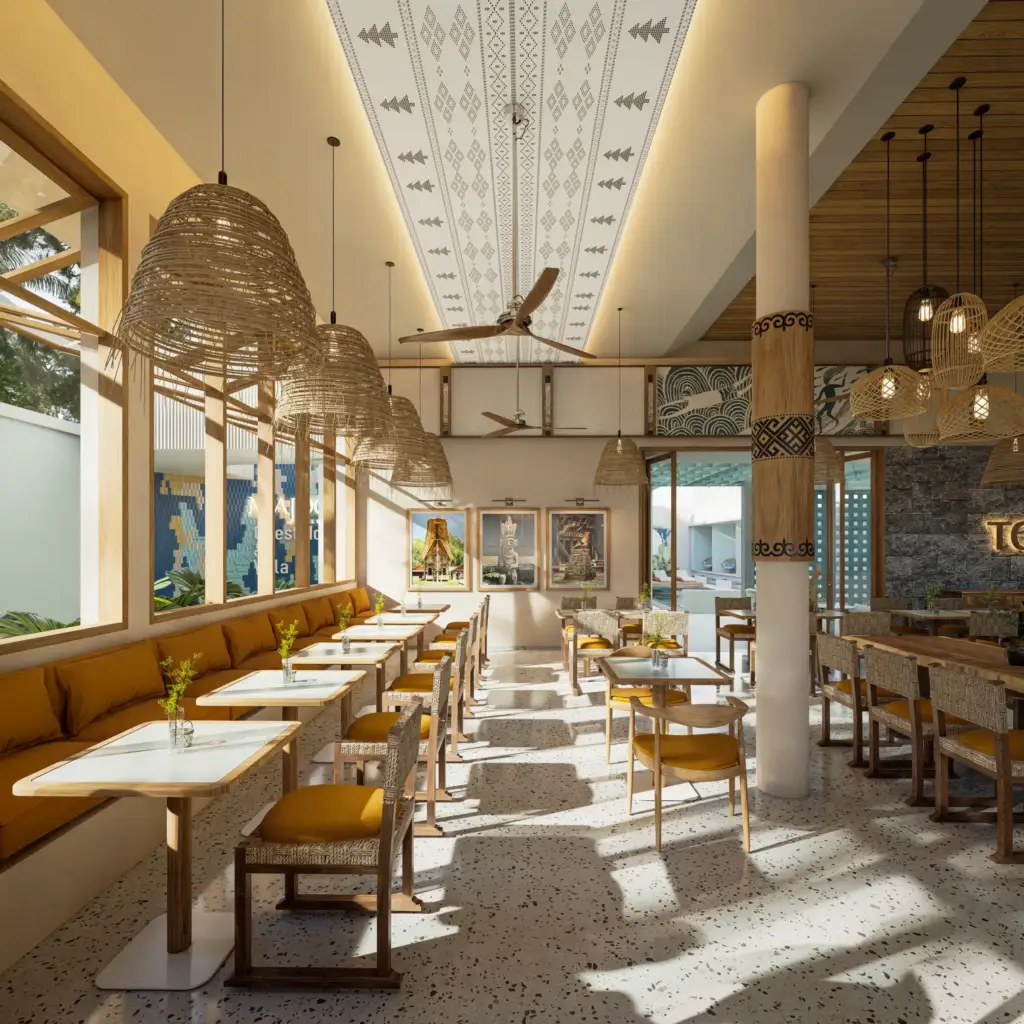 TOBA Restaurant Features Tropical Restaurant Design in Bali 16