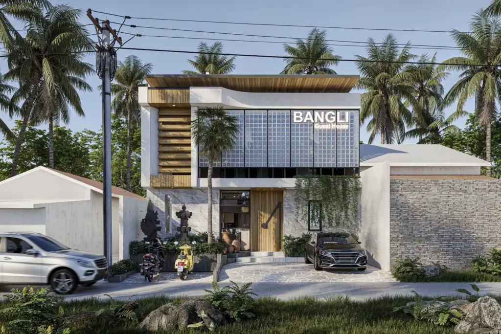 modern tropical guest house Bali 1