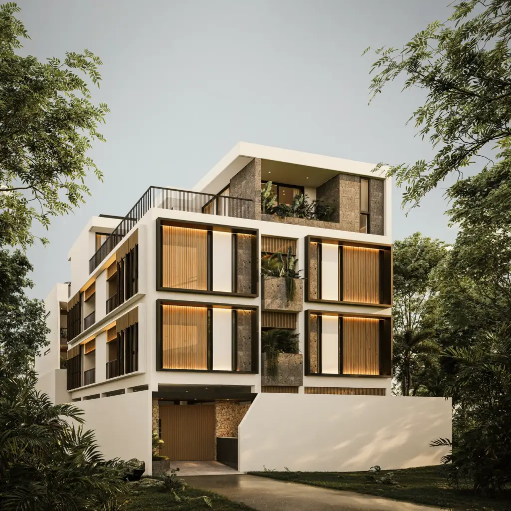Nyanyi Residence mixed-use apartment in Tabanan, Bali, designed by Manon Design Studio